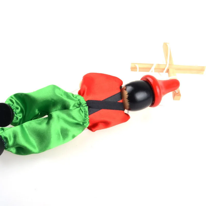 Деревянные игрушки Muppet модель клоуна игрушка Красная шапка клоун марионетка