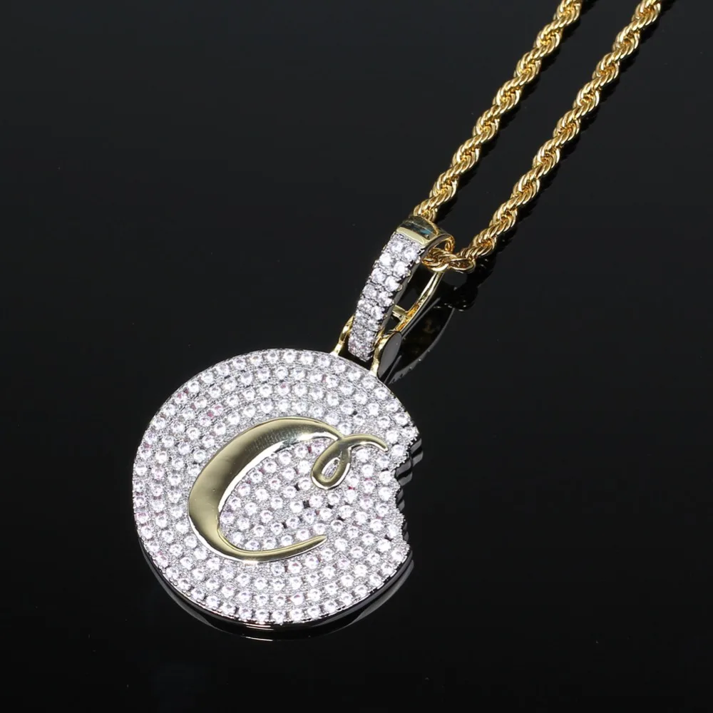 ICED OUT CZ кулон ожерелье латунь mirco установка циркониевое ожерелье кубической формы хип хоп bling CN084