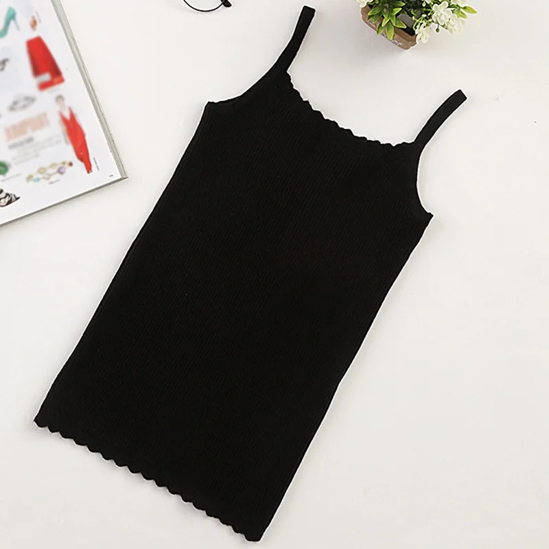 Сексуальные трикотажные топы ropa mujer Летний Топ для женщин топы на бретельках