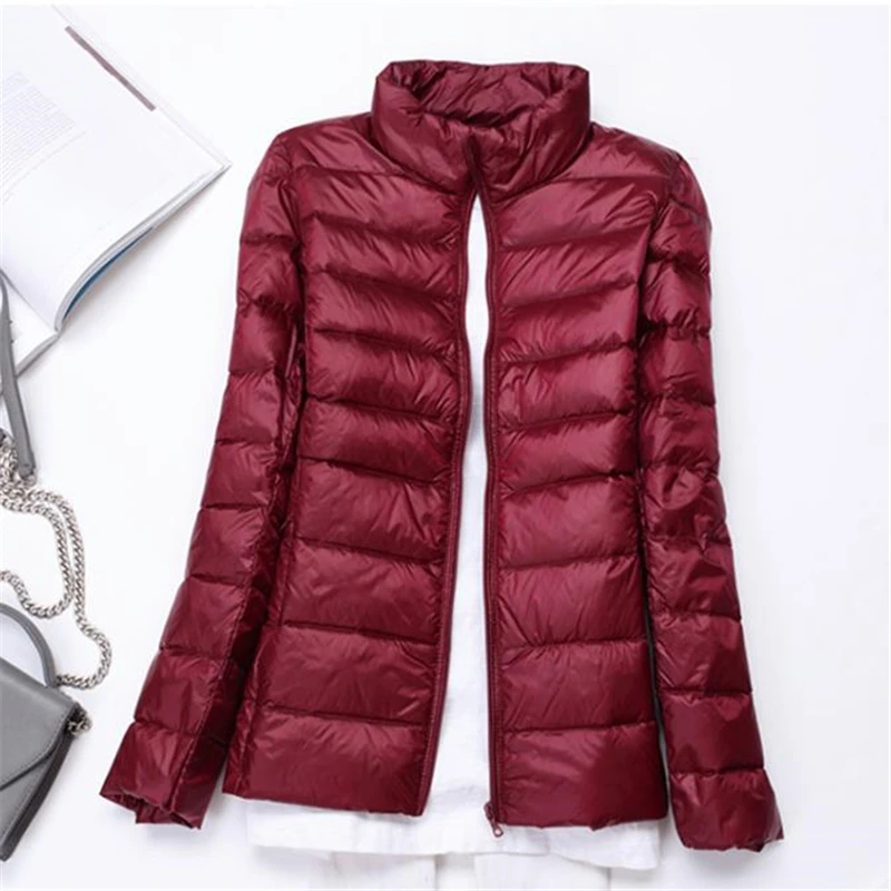 Новинка осенне зимняя женская ульсветильник Кая пуховая куртка парка на белом