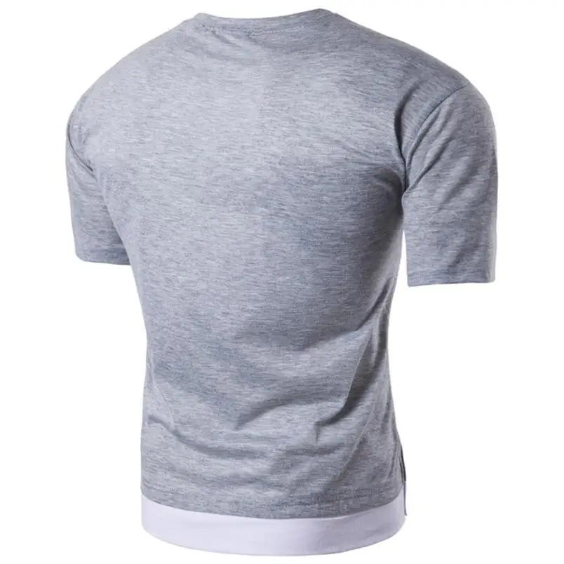 

Vogue Men Cotton Short-sleeved T-shirt Casual Tees Top Quality Male Summer Solid Blouse Broadcloth Miesten T-paita # AA