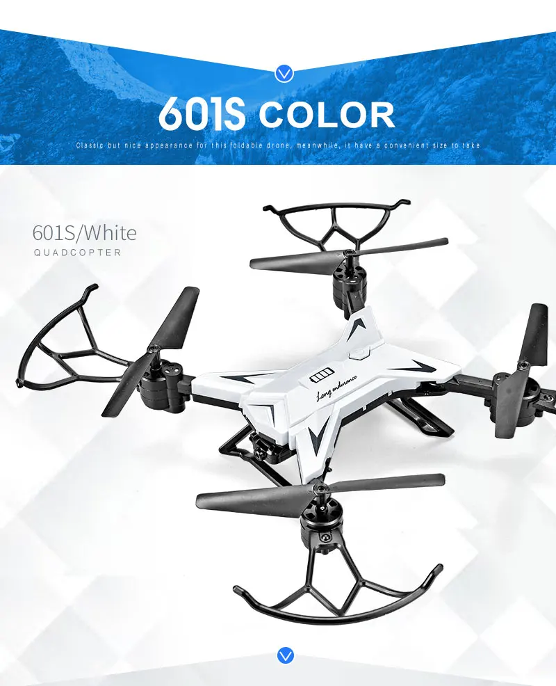 XKY KY601s 2,4 ГГц RC складной Дрон для селфи Дрон с Wi-Fi FPV HD камера удержание высоты и Безголовый режим RC Квадрокоптер Дрон-20 мин Fly