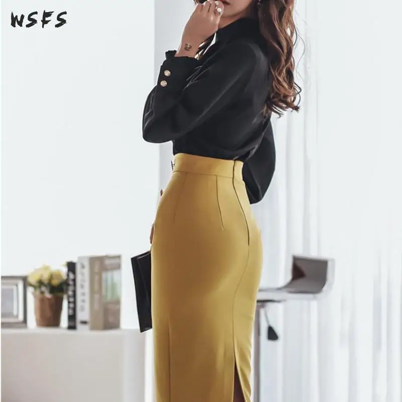 Женское винтажное платье-карандаш средней длины желтое Бандажное платье с