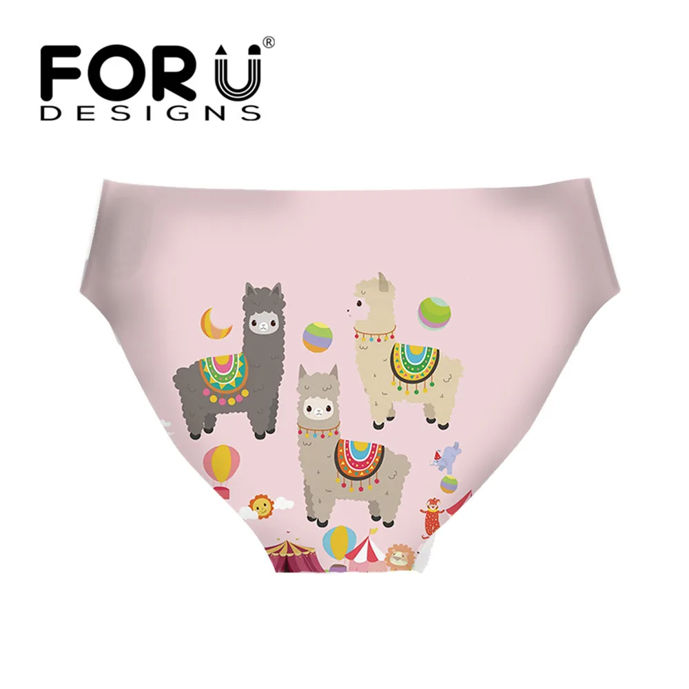 

FORUDESIGNS Cute Cartoon Alpaca Printing Women Panties Ladies Underwear Seamless Briefs Lingerie Ladies Clothes Elastic 3 Color