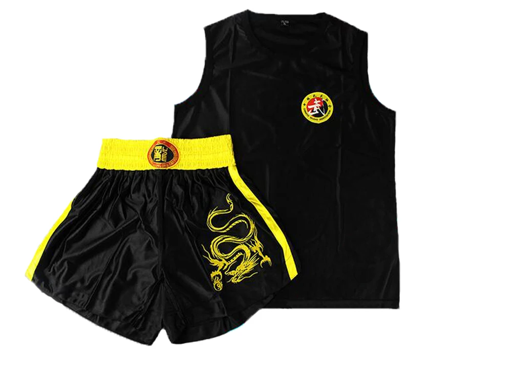 Детский костюм для взрослых с вышитым драконом сандой боксерский топ и шорты