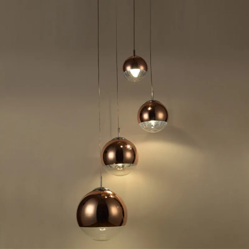 Барная лампа для спальни современный подвесной светильник из бронзового стекла