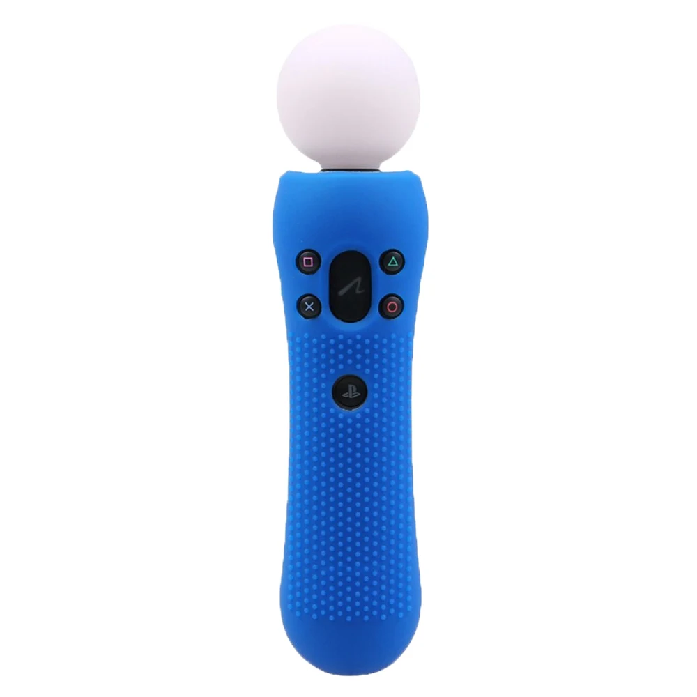 IVYUEEN для playstation PS VR Move контроллер движения Противоскользящий силиконовый резиновый чехол Защитный Кожаный Чехол черный синий красный - Цвет: Синий