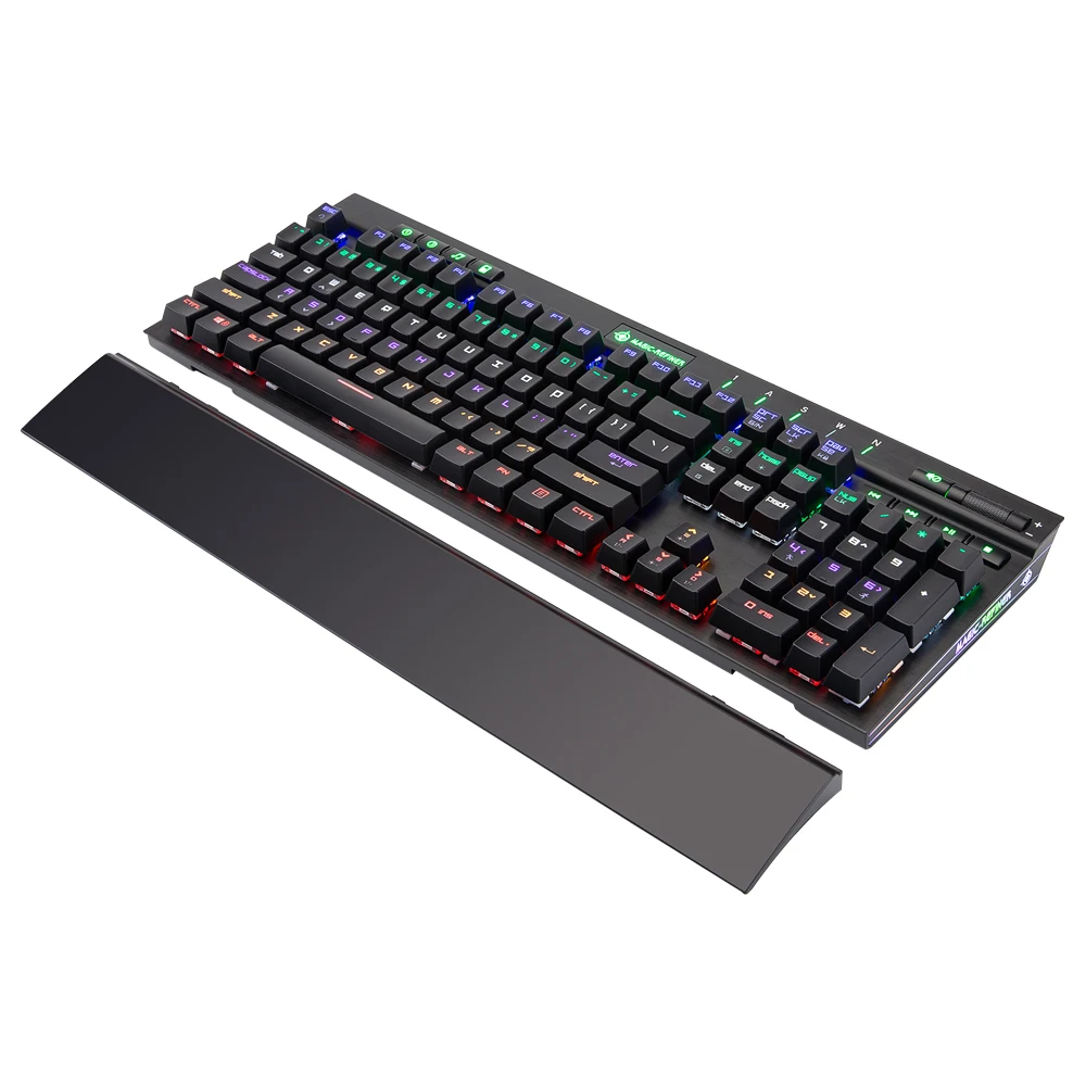 Magic-Refiner MK12 механическая клавиатура игровая клавиатура USB Проводная клавиатура 12 RGB 19 подсветка механический оптический переключатель 104 ключ