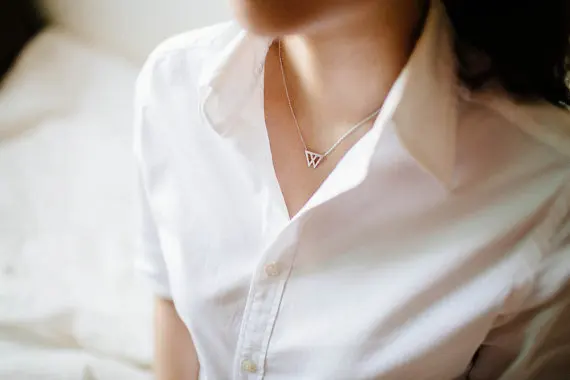 Женское треугольное ожерелье с подвеской покрытое розой|fashion necklace|necklace fashionnecklace free shipping |