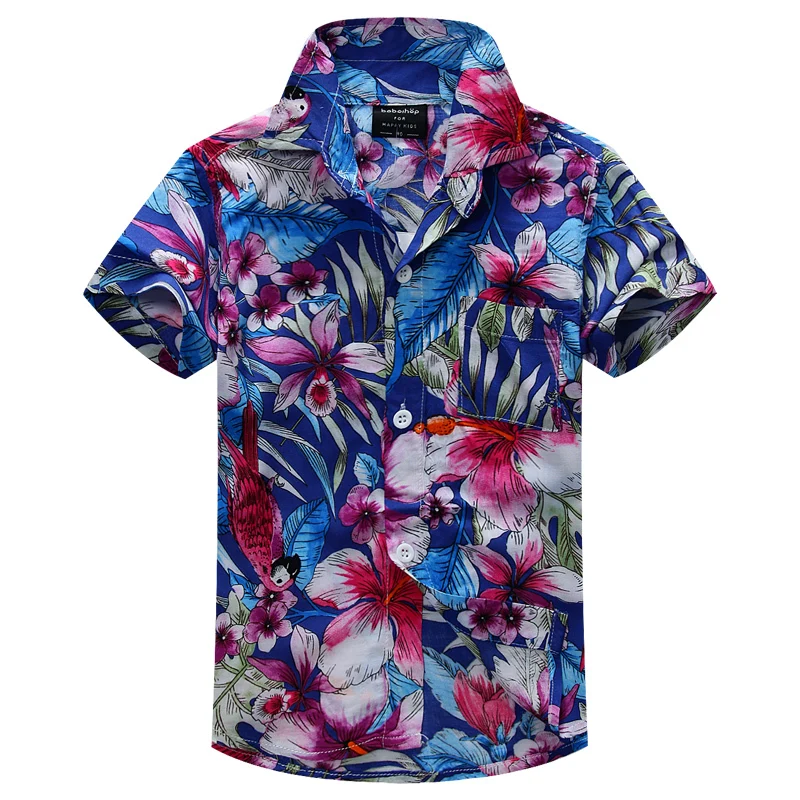 Гавайская рубашка для мальчиков 100% хлопок T1504|shirts for boys|aloha shirthawaiian shirts boys |