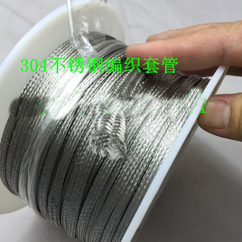 

Free shipping 10M cable sleeve braided 10mm black Snakeskin mesh Wire Protecting 304 stainless steel cable sleeve Metal sheath