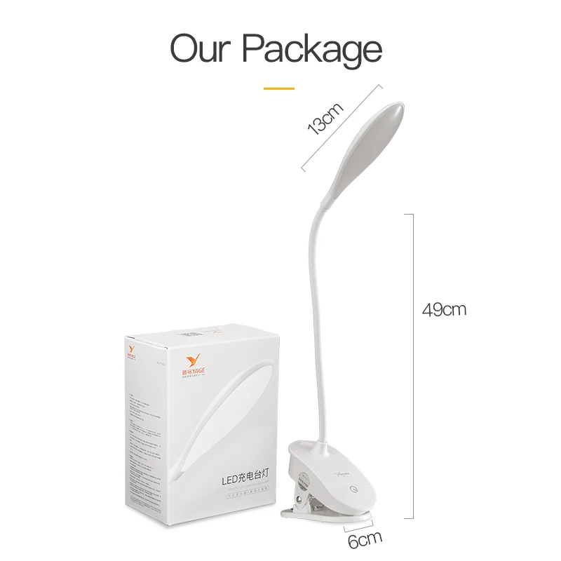 LED Touch Clip Настольная Лампа Чтение Диммер Аккумуляторная USB flexo Светодиодные Настольные Лампы настольная лампа 1200mAh - Цвет корпуса: Бежевый