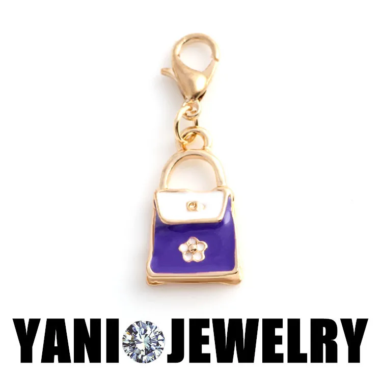 20 шт./лот Бесплатная доставка Лобстер талисманы эмаль Сумочка Подвески для