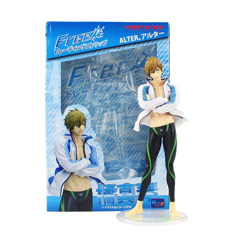 25 см 2 стиля аниме бесплатно! Iwatobi swim Club Харука нанасе Тачибана Макото ПВХ фигурка модель игрушки куклы мальчики лучшие подарки