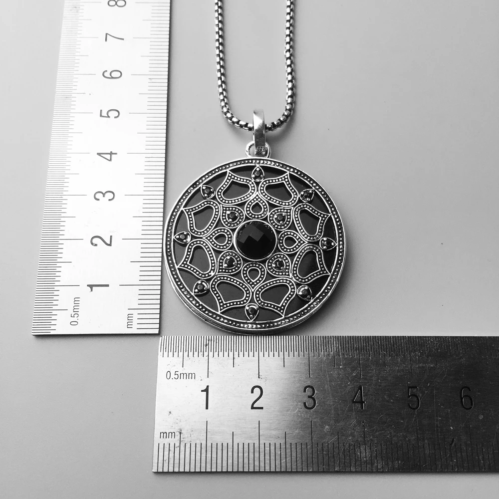 Ожерелье цепочка с черным лотосом ювелирное изделие из стерлингового серебра 2018