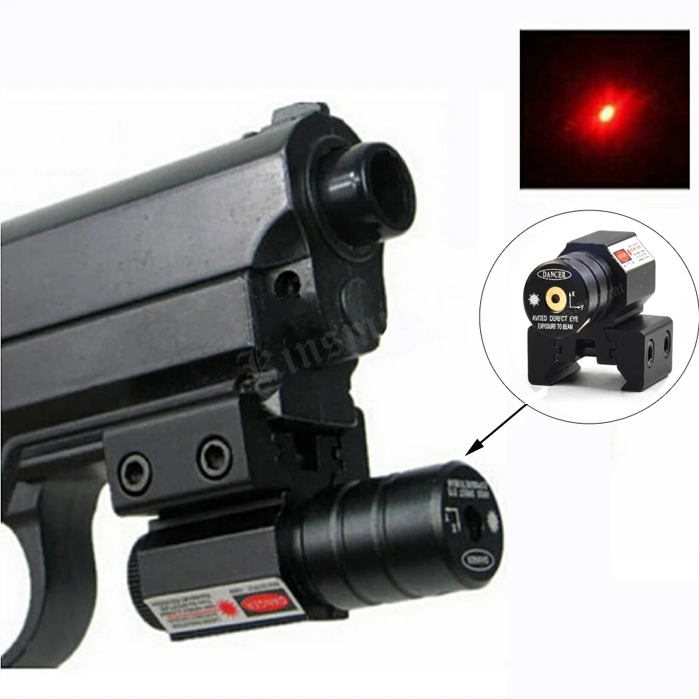 

Laser Red Sight Dot 50~100M Range 635-655nm for Glock Pistol Adjustable 11mm 20mm Picatinny Rail (Battery not included)