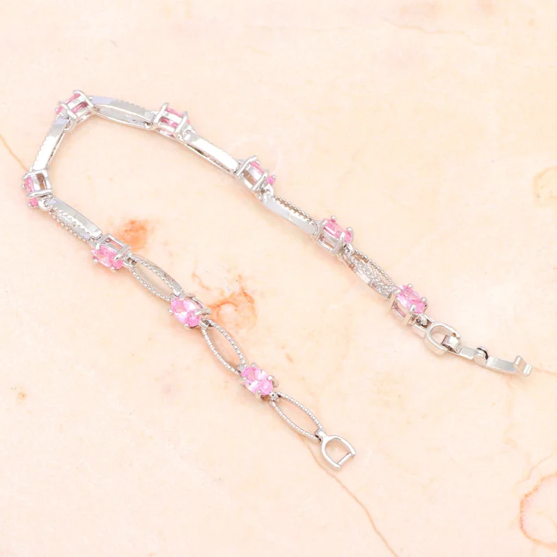 Женский браслет с розовыми кристаллами TBS958A | Украшения и аксессуары