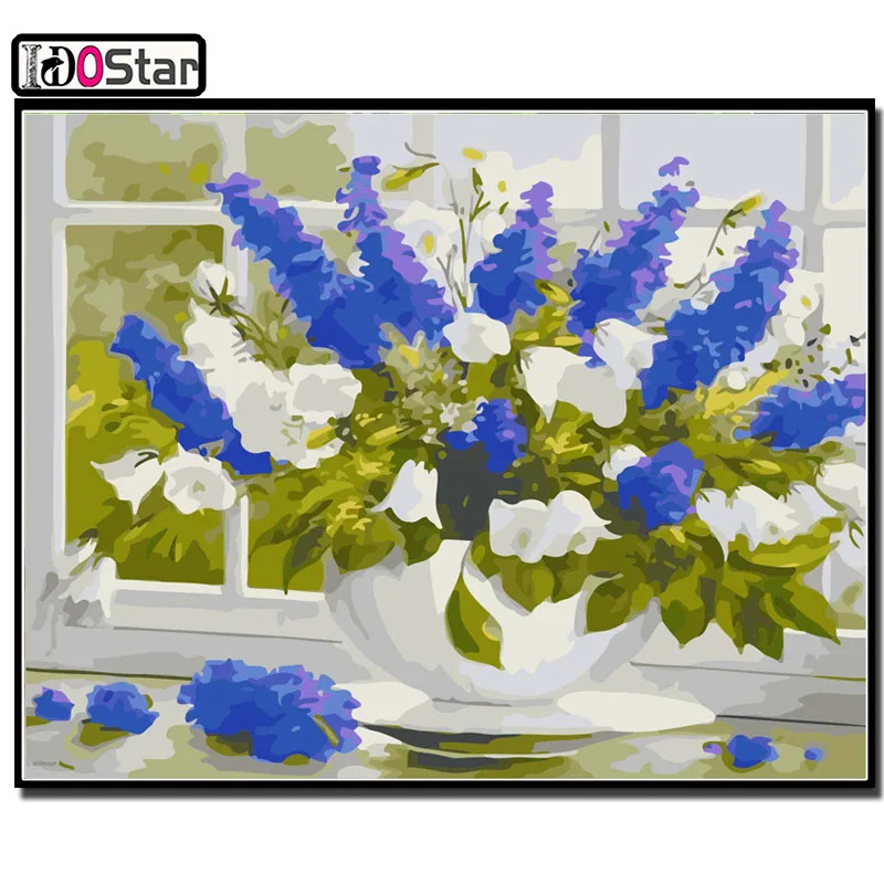 Картины в рамке DIY живопись по номерам цветы наборы настенные акриловые картины