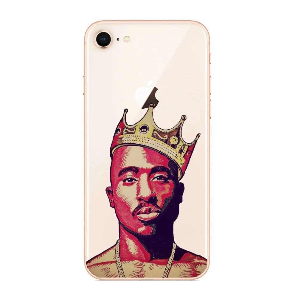 2Pac Тупак Амару Шакур Makaveli Coque Основа Чехол для телефона iPhone 8 плюс 7 6 6splus X 5S SE