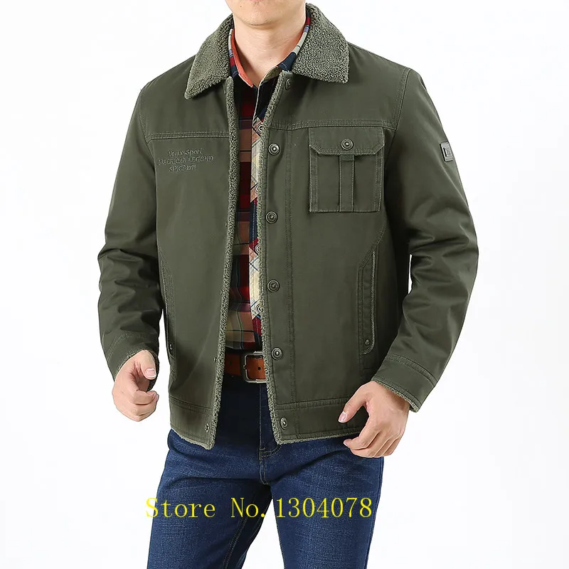 AFS JEEP parka Мужская Толстая флисовая короткая куртка мужская Высококачественная джинсовая военный бомбардировщик зимняя мужская куртка-парка плюс размер 4XL