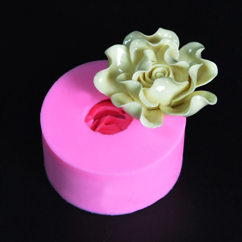 3D Роза силиконовая форма для торта украшения инструменты Sugarcraft свадебный цветок