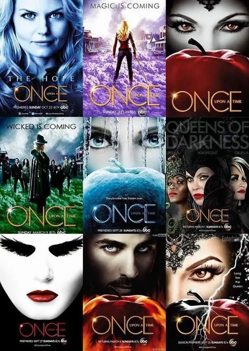 Коллекция персонажей мультфильма Once Upon A Time, постеры в стиле ретро, ВИНТАЖНЫЙ ПЛАКАТ из крафт-бумаги, холст, наклейка на стену, украшение дома, подарок - Цвет: Синий