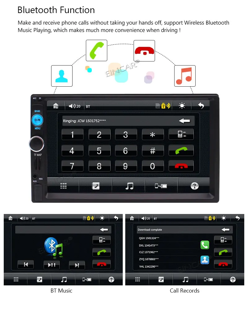 7 &quotемкостный Сенсорный экран двойной дин стерео аудио Bluetooth MP5 плеер Поддержка gps