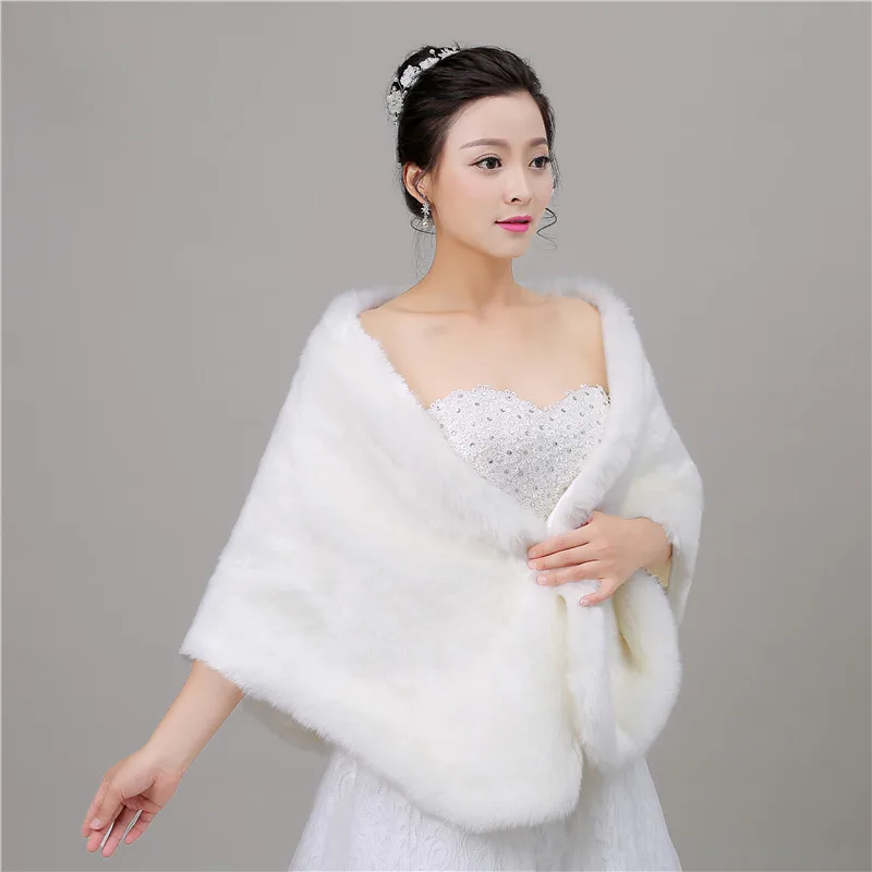 Накидка на свадьбу Forevergracedress накидка из искусственного меха осень и зиму 2018|faux fur