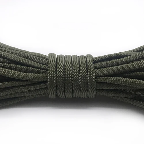 Army Green Паракорд 550, парашютный шнур, шнурок для палатки Guyline Mil, Тип III, 7 нитей, 5 метров, для пеших прогулок, кемпинга, сделай сам, 208 цветов - Цвет: Army Green