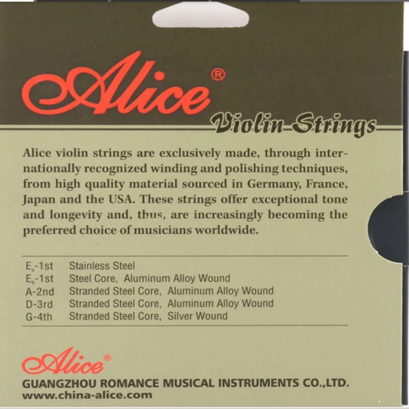 authorised Alice violin 707strings strings 1/4 1/2 3/4 4/4 High quality imported accessories free shipping | Спорт и развлечения