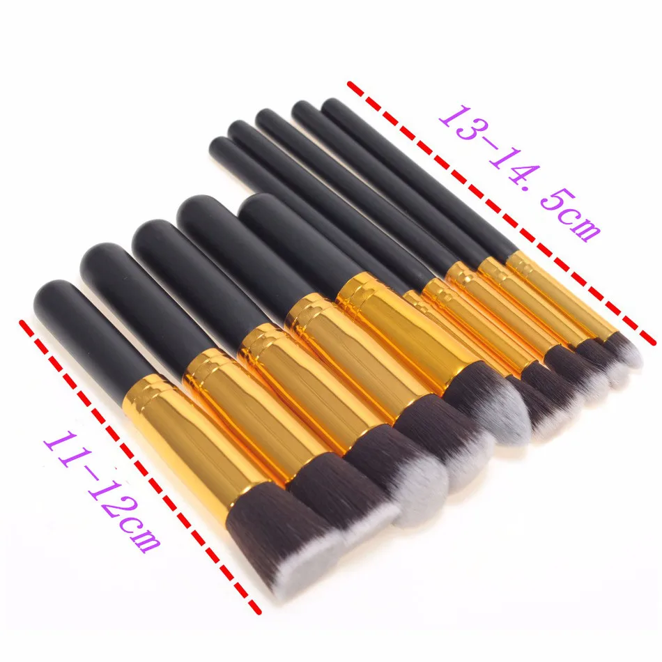 10PCS Soft Synthetic Hair Makeup Brushes Set Tools Make-up Toiletry Kit Woo MakeUp Brush Sets Cosmetic Foundation Powder |