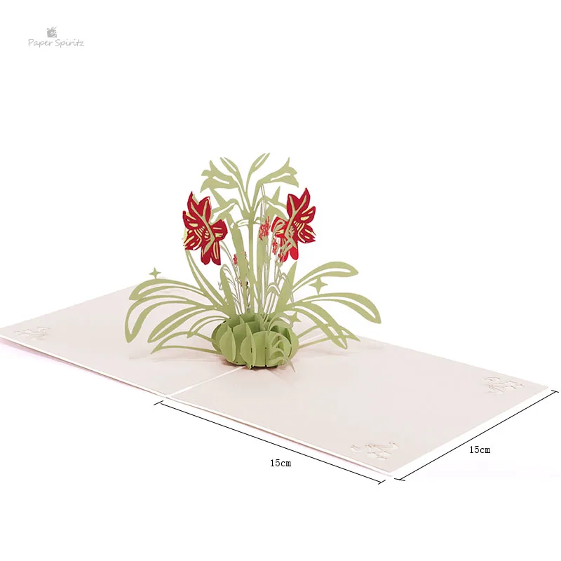 Бумага SPIRITZ Daffodil 3D бумажная коробка с узором открытка-раскладушка пустым
