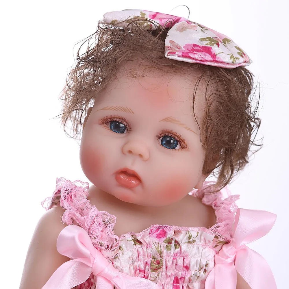 NPK 48 см Silcone Baby Reborn кукла игрушки для девочек сенсорный силикон куклы с бутылочкой