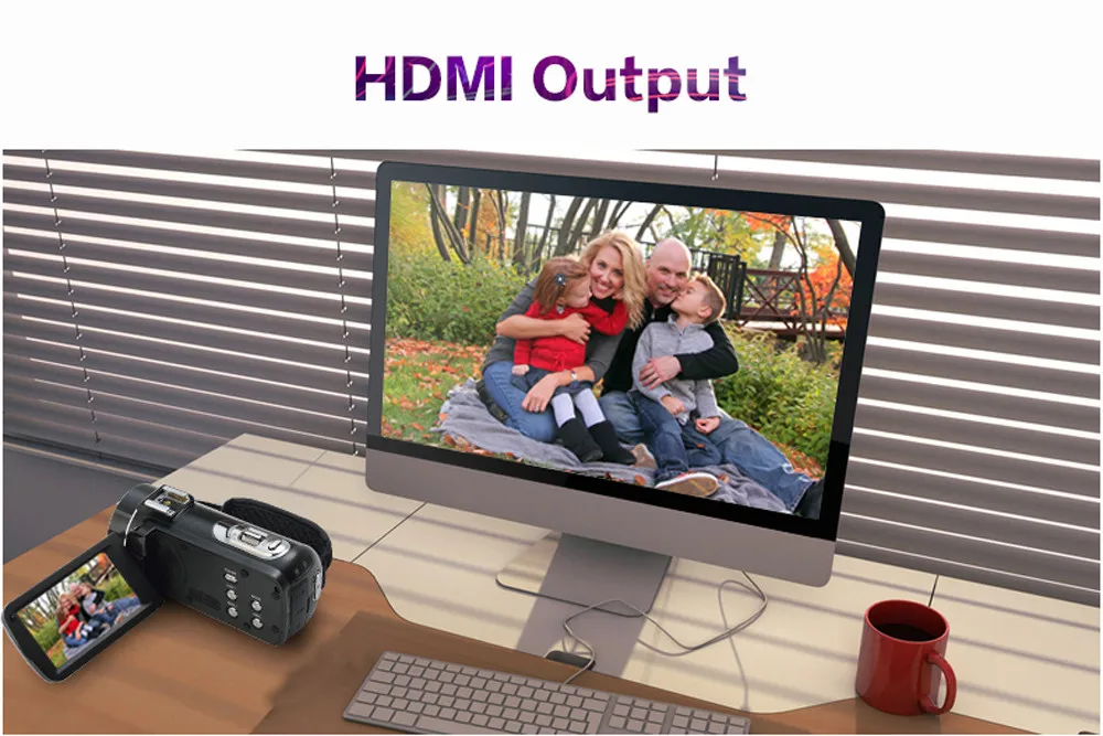Видеокамеры Ordro Φ 1080p 30fps FHD видеокамеры с внешним микрофоном и широкоугольным