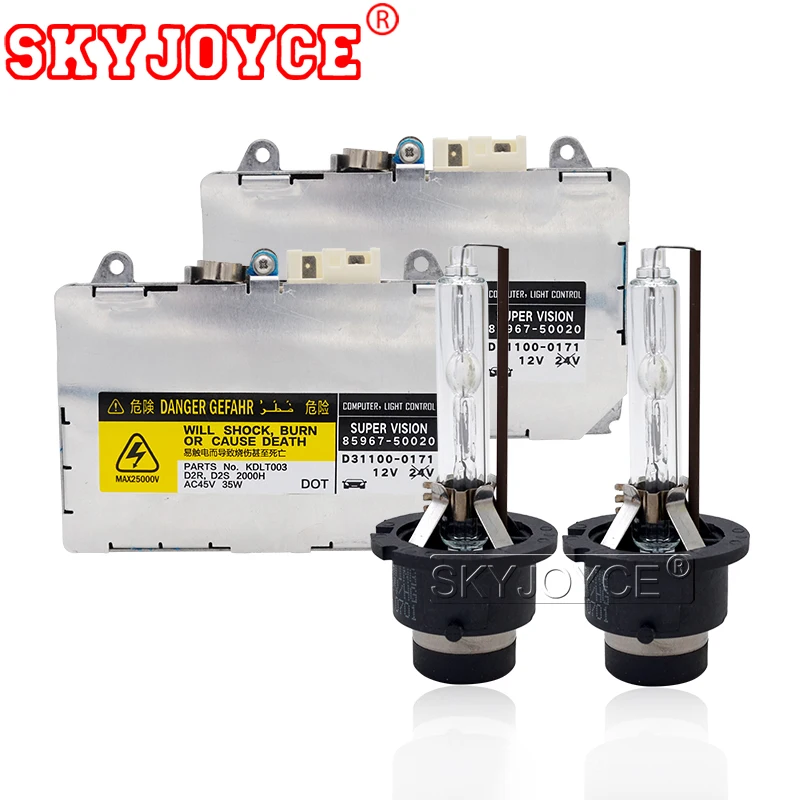 SKYJOYCE 35W Yeaky Xenon D2S D4S HID комплект 4500K 5500K 6500K Yeaky лампа для автомобильных фар D2R D4R HID балласт D2S ксеноновый комплект