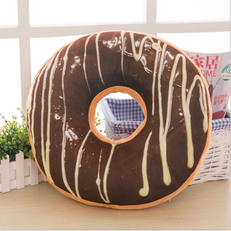 High Quality Funny Cartoon Sweet Chocolates Food Donuts Bedding And Chair Back Cushion Car Mats Pillow Pillows Home Decoration | Дом и сад