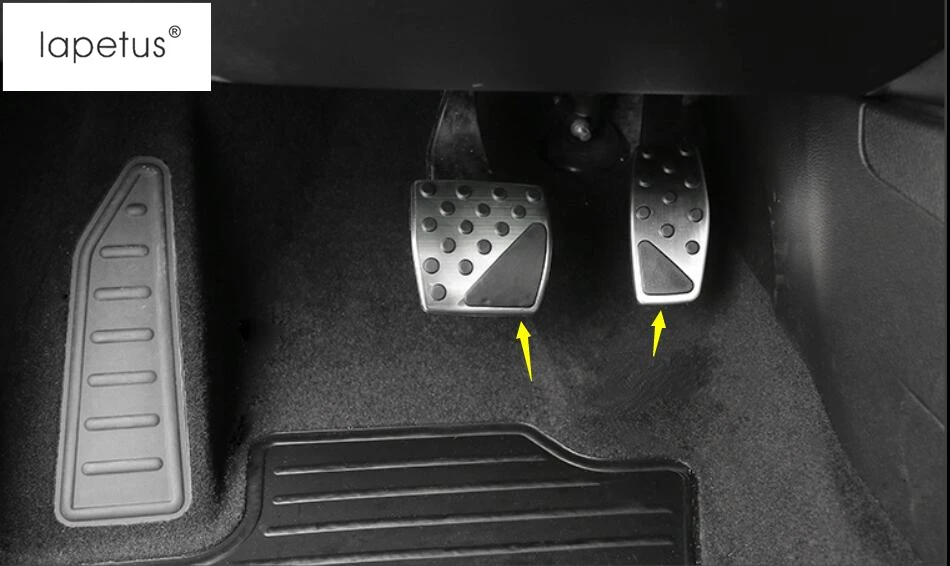 

Lapetus Accessories For Jeep Renegade 2015 - 2020 Automatic Transmission Fuel Gas Brake Park Foot Pedal Pad Plate Cover Kit Trim