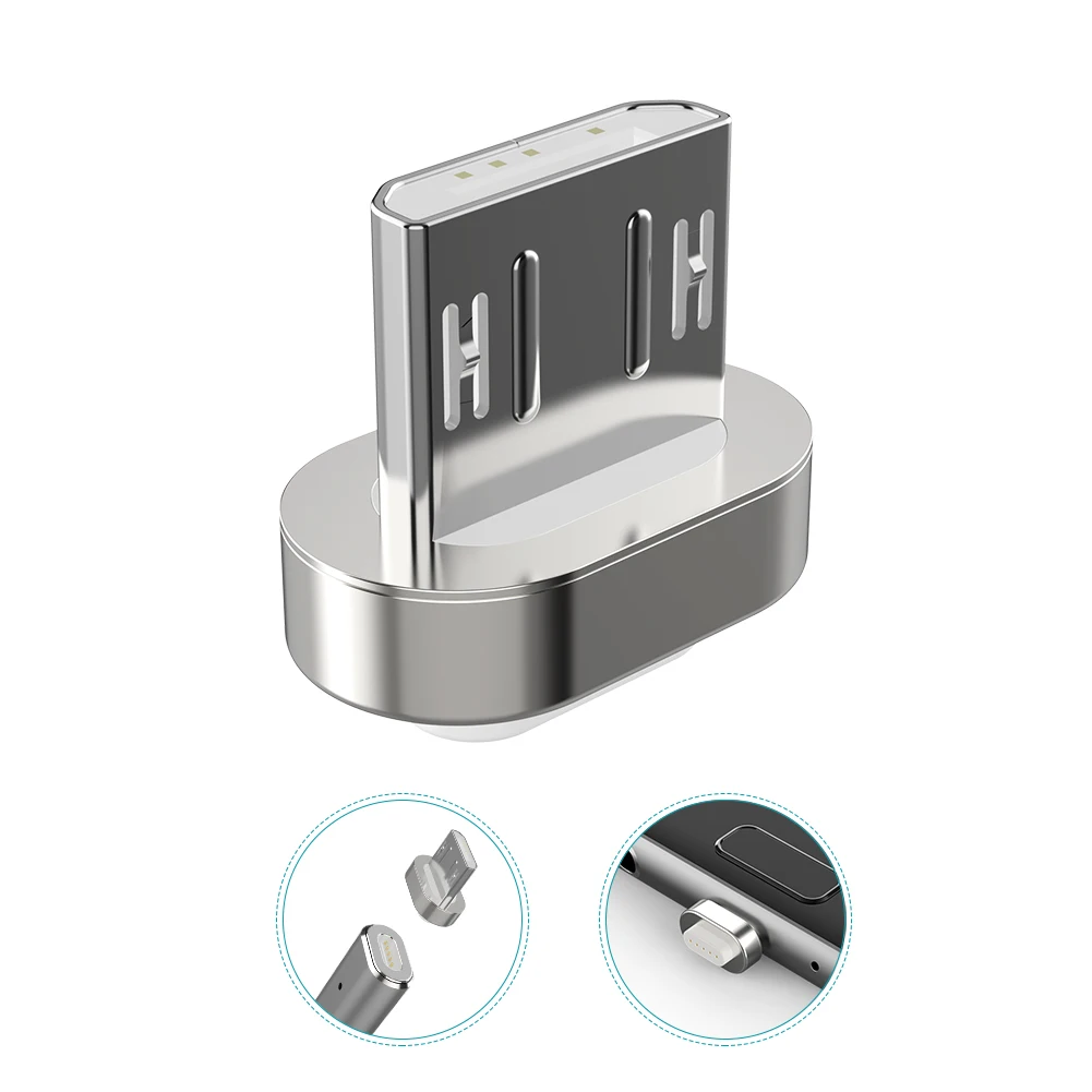 Micro USB Dodocool металлический магнитный USB-C соединитель для телефона Micro USB адаптер конвертер для dodocool съемный магнитный зарядный кабель синхронизации - Цвет: Micro USB