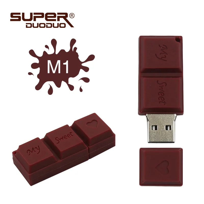 Сладкий шоколад usb флэш 64 Гб Флешка в форме героя мультика палка 32 ГБ 16 ГБ 8 ГБ usb флэш-накопитель палочки памяти Флешка лучший gif
