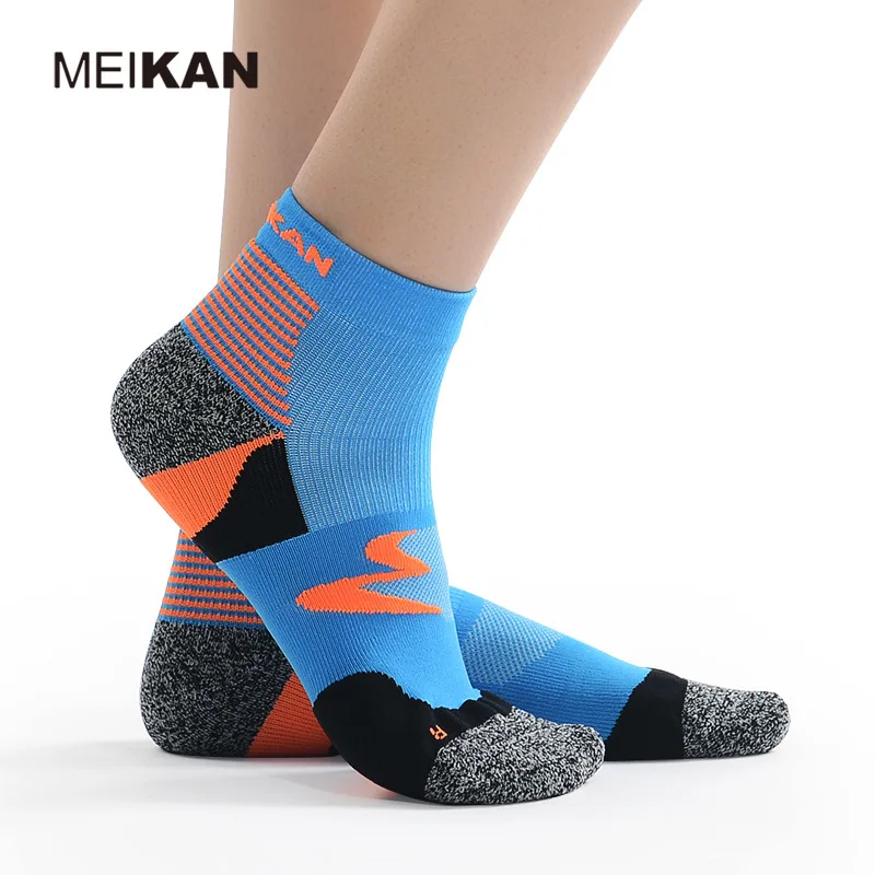 MK5116 MEIKAN короткие сетчатые носки для бега махровая подошва демпфирование
