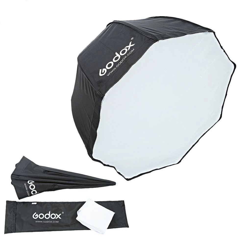 Софтбокс-отражатель GODOX для студийной фотосъемки с восьмиугольным зонтом 120 см 48