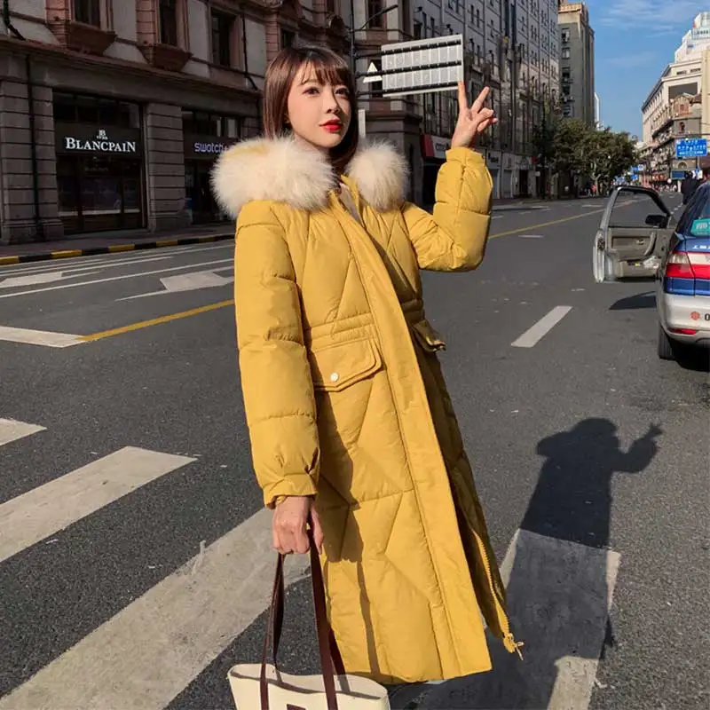 Зимняя шуба с капюшоном с капюшоном Толстый теплый рыхлый хлопок Ватные парки