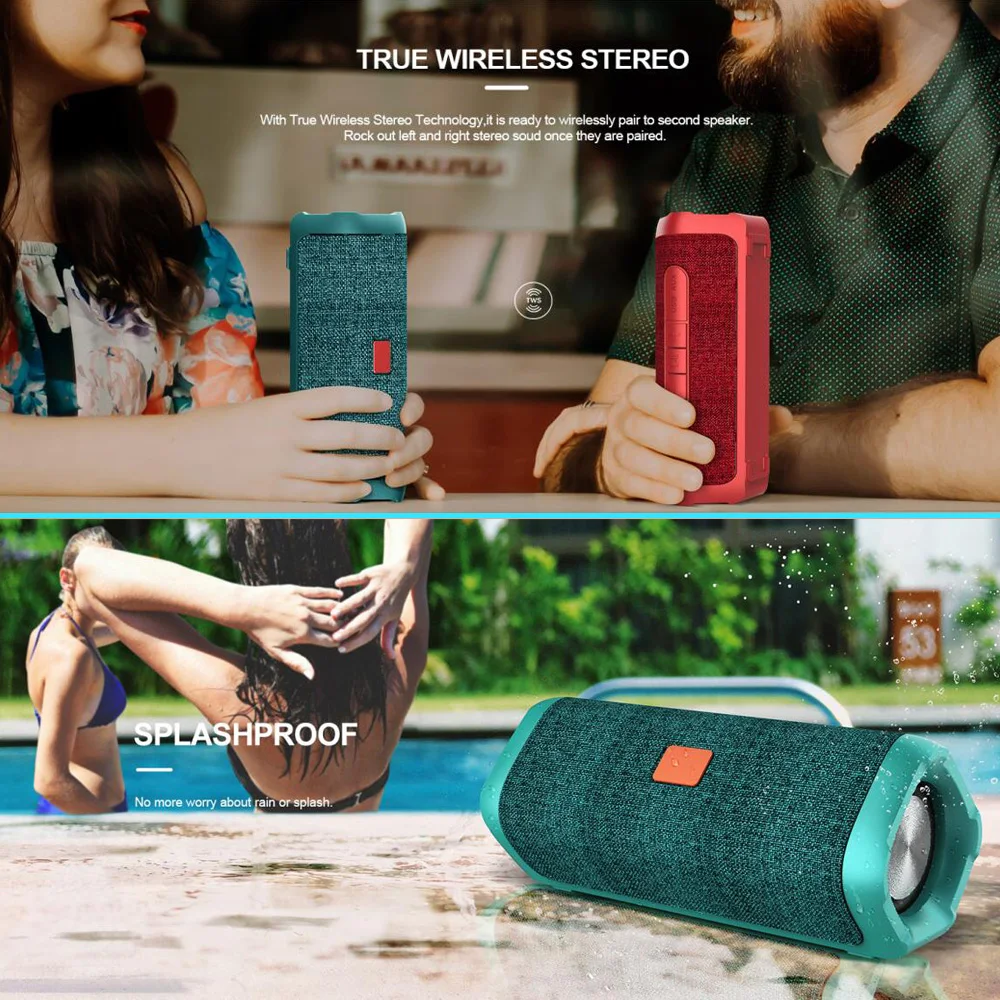 Bluetooth колонка с усиленными басами 12 Вт водостойкая|Портативные колонки| |