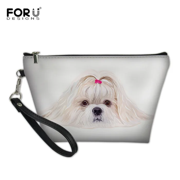 RH0331Z8 FORUDESIGNS Ши тцу собака породы печати для женщин Макияж кожаная сумка косметичка сумка-Органайзер для путешествий Professional наборы туалетных принадлежностей стирка - Цвет: RH0331Z8