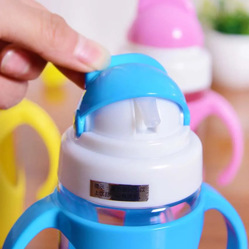 Питьевая Посуда для детей бутылочки воды детские чашки с питьевой соломинкой