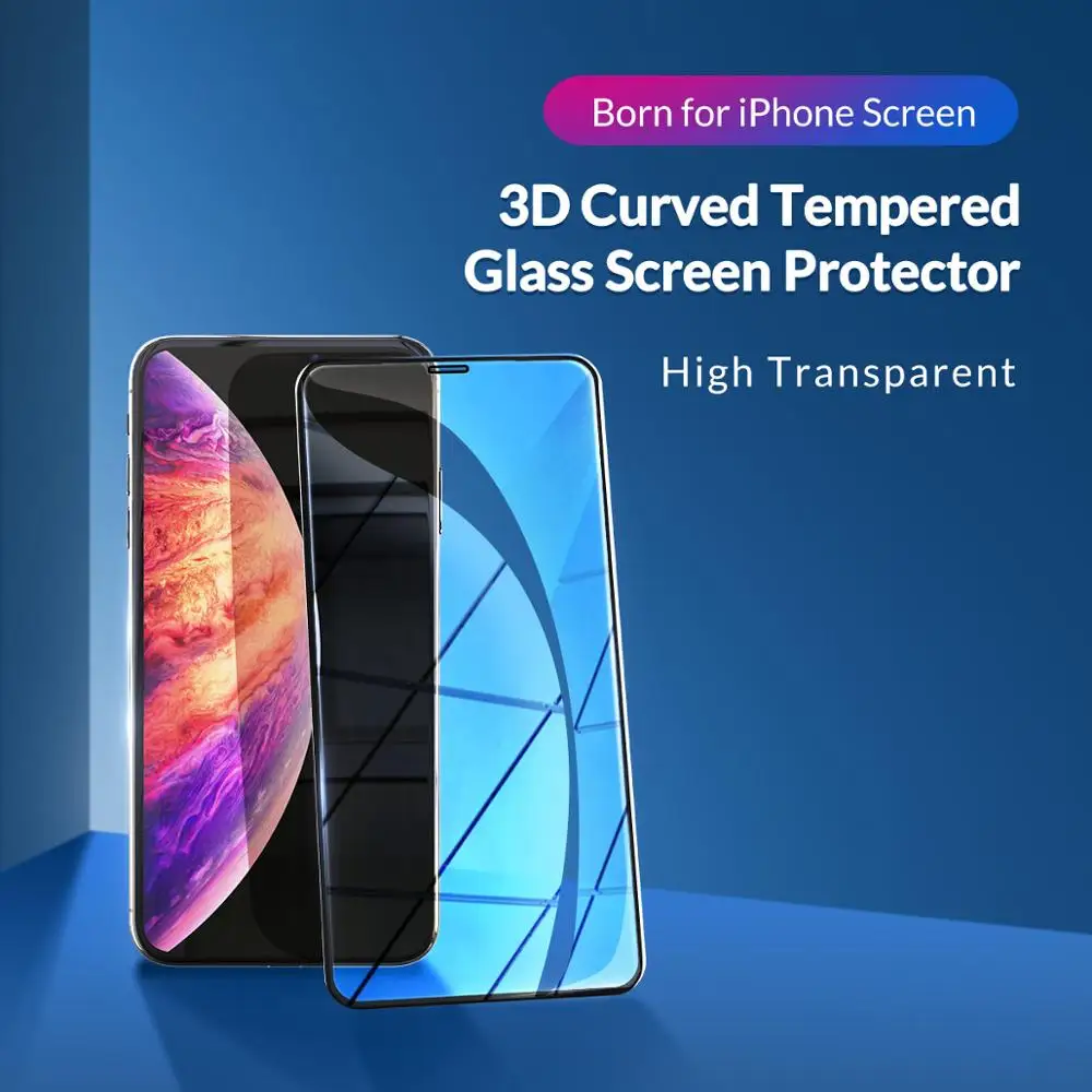 Защитное стекло ORICO черное закаленное 3d 9H с полным покрытием для iphone 6 7 8 изогнутое