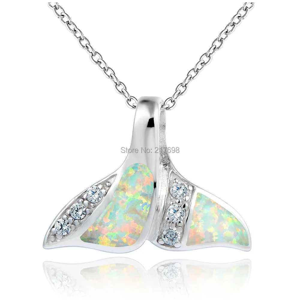 Ожерелье DORMITH из настоящего серебра 925 пробы с голубым и белым опалом ожерелье