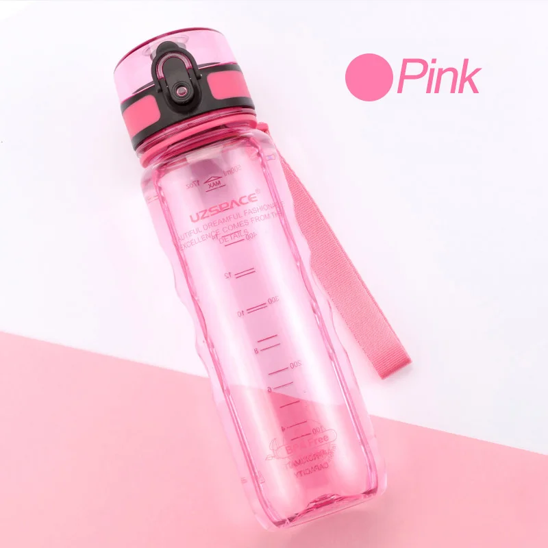 500ml pink Пластиковая Спортивная бутылка для воды 350/500 мл, шейкер для заварки чая с фруктами и лимонами, портативная туристическая бутылка для питья для воды, Тритан, BPA бесплатно - Цвет: 500ml pink