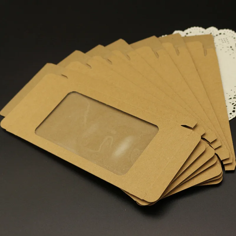 

300pcs!Universal Mobile Phone Case Package Paper Kraft Brown Retail Packaging Box for iphone 7 6 5s For Samsung S7 156*90*15MM