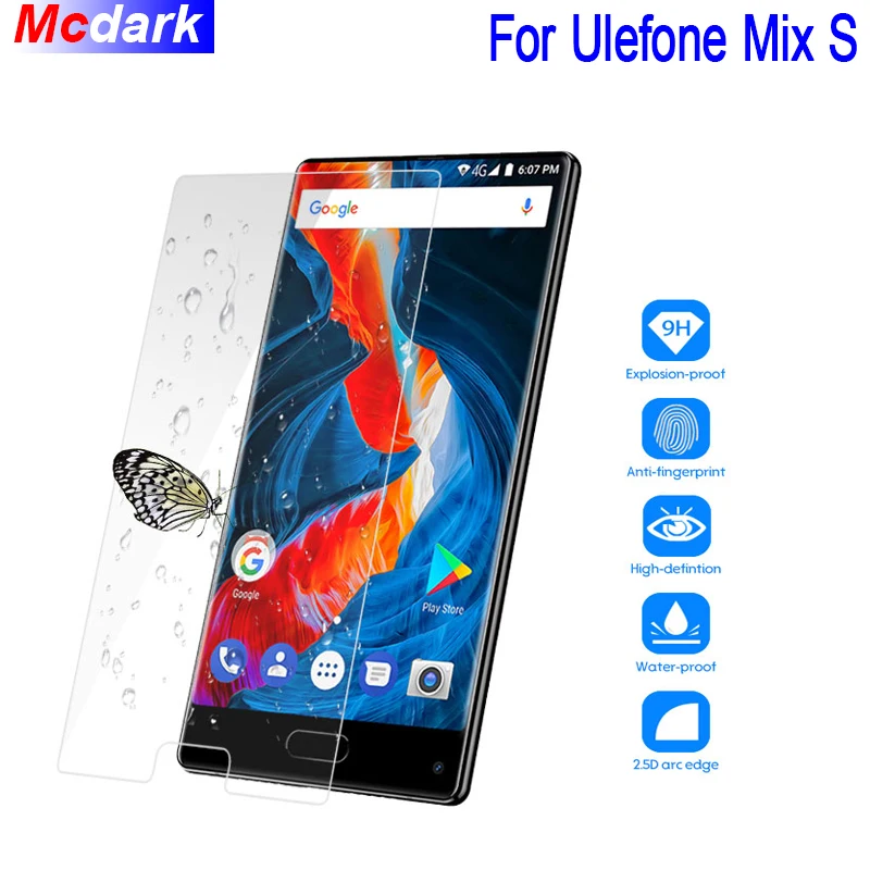 Закаленное стекло Mcdark 9H для Ulefone Mix S защитная пленка экрана телефона легко